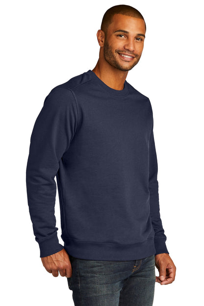 True Navy District Re-Fleece Crew DT8104 plain