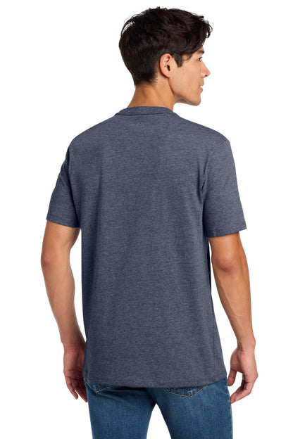 True Navy Hthr New Era Heritage Blend Crew Tee. NEA100 plain