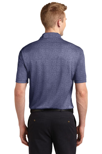 True Navy Hthr Sport-Tek Heather Contender Polo. ST660 plain