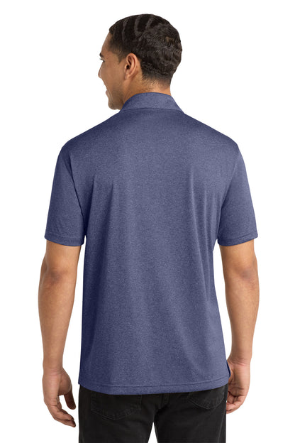 True Navy Hthr Sport-Tek Heather Contender Polo. ST660 plain