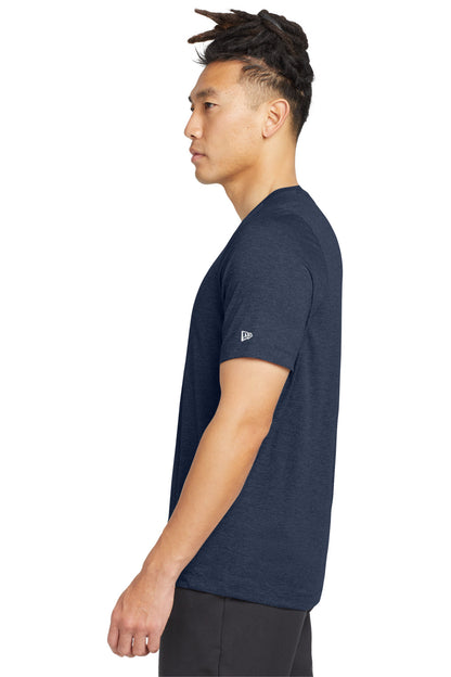 True Navy New Era Series Performance Crew Tee. NEA200 plain