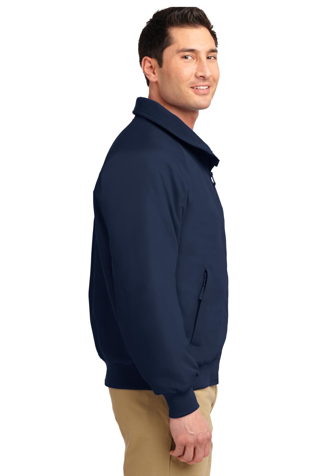 True Navy Port Authority Charger Jacket. J328 plain