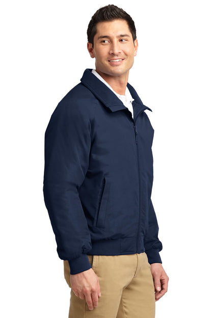 True Navy Port Authority Charger Jacket. J328 plain