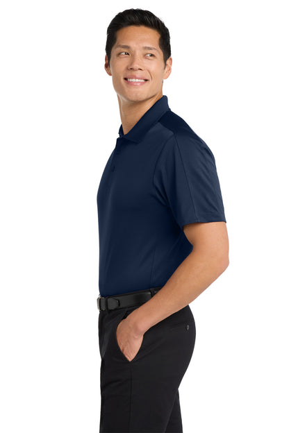 True Navy Port Authority Diamond Jacquard Polo. K569 plain