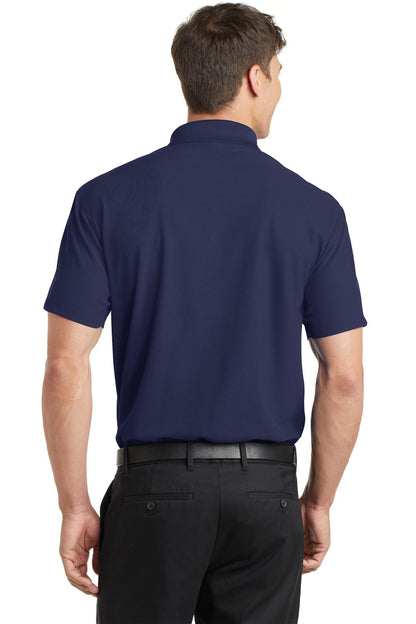 True Navy Port Authority Dry Zone Grid Polo. K572 plain