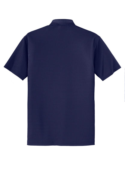True Navy Port Authority Dry Zone Grid Polo. K572 plain