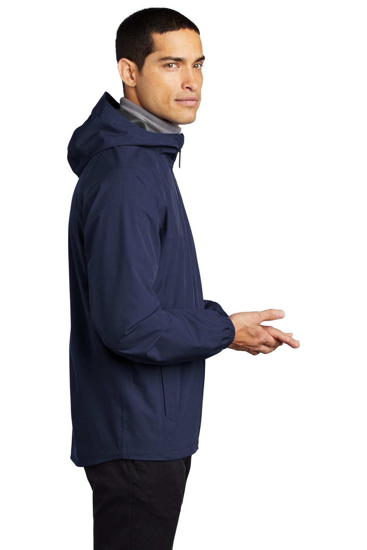 True Navy Port Authority Essential Rain Jacket J407 plain