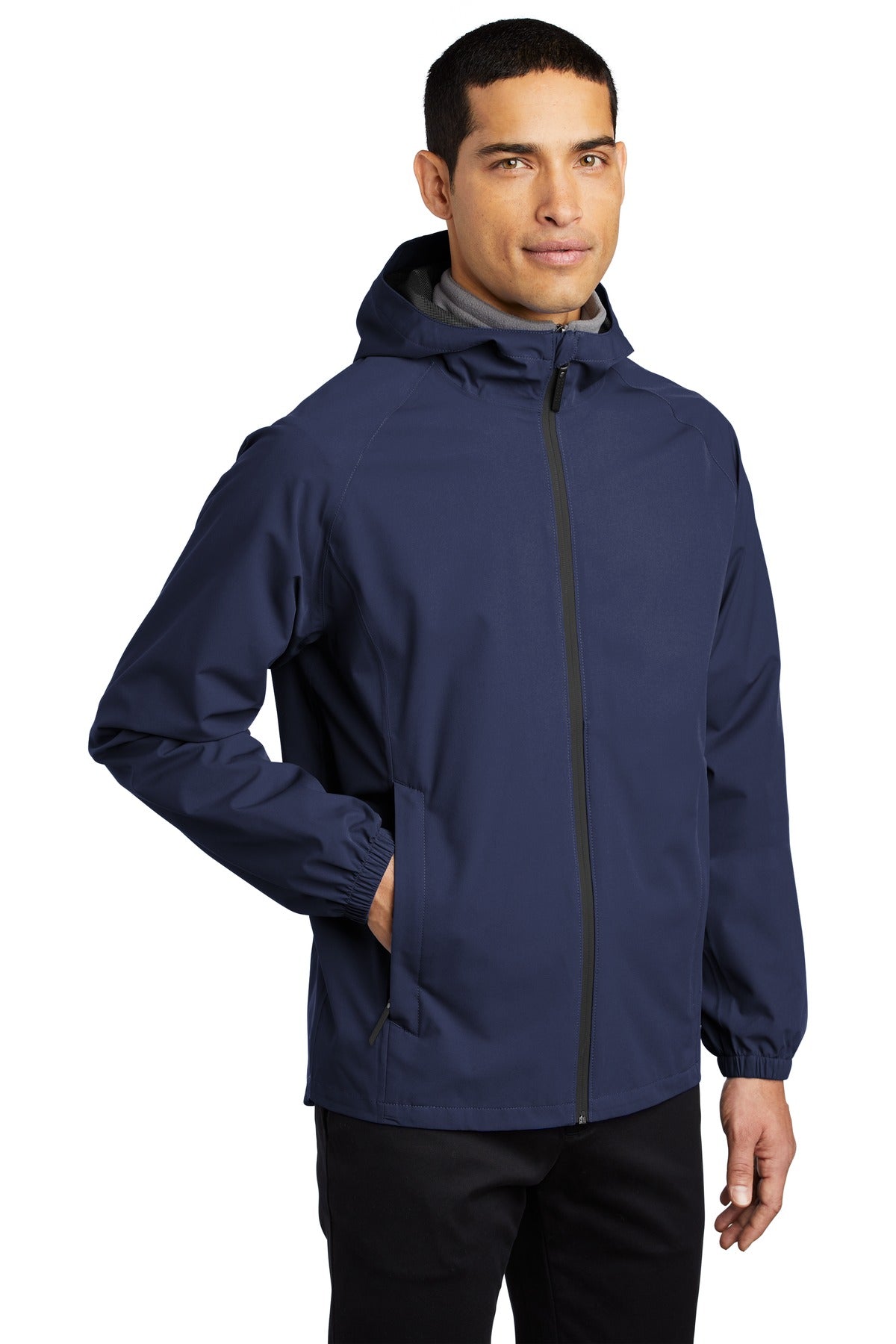 True Navy Port Authority Essential Rain Jacket J407 plain