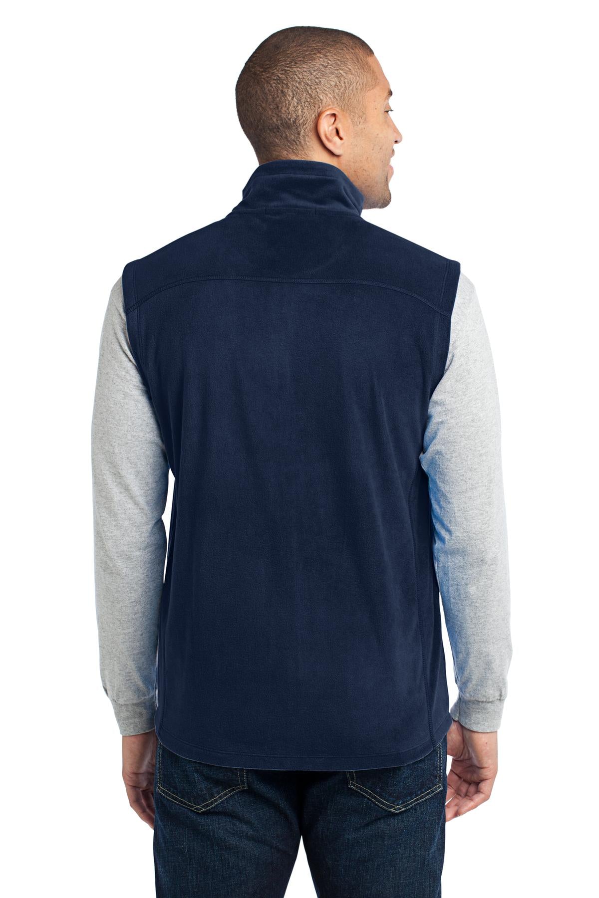 True Navy Port Authority Microfleece Vest. F226 plain