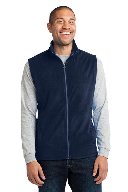 True Navy Port Authority Microfleece Vest. F226 plain