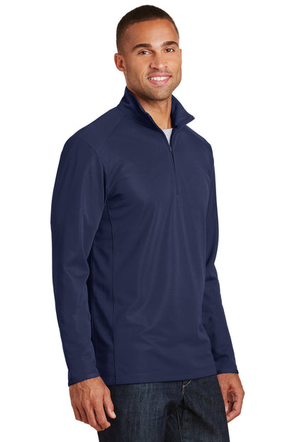 True Navy Port Authority Pinpoint Mesh 1/2-Zip. K806 plain