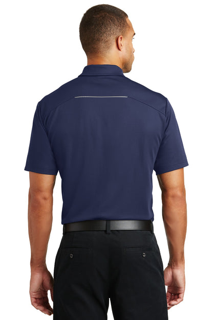 True Navy Port Authority Pinpoint Mesh Polo. K580 plain