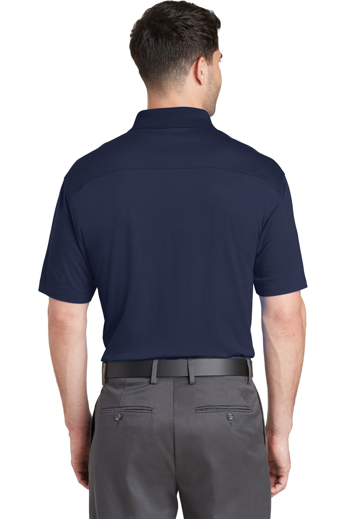 True Navy Port Authority Rapid Dry Mesh Polo. K573 plain
