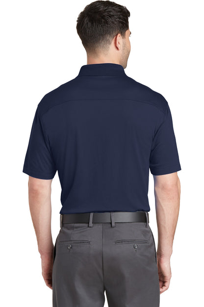 True Navy Port Authority Rapid Dry Mesh Polo. K573 plain