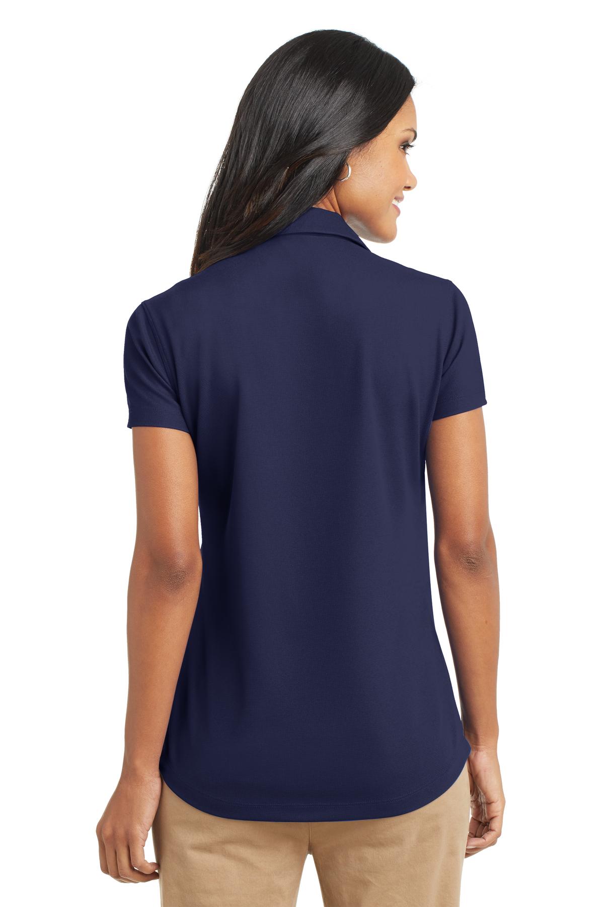 True Navy Port Authority Women's Dry Zone Grid Polo. L572 plain