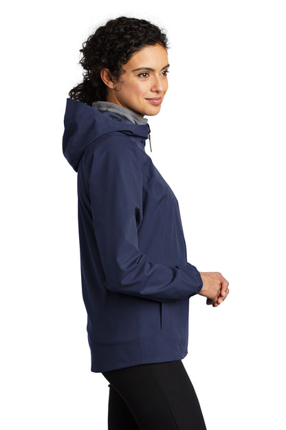 True Navy Port Authority Women's Essential Rain Jacket L407 plain