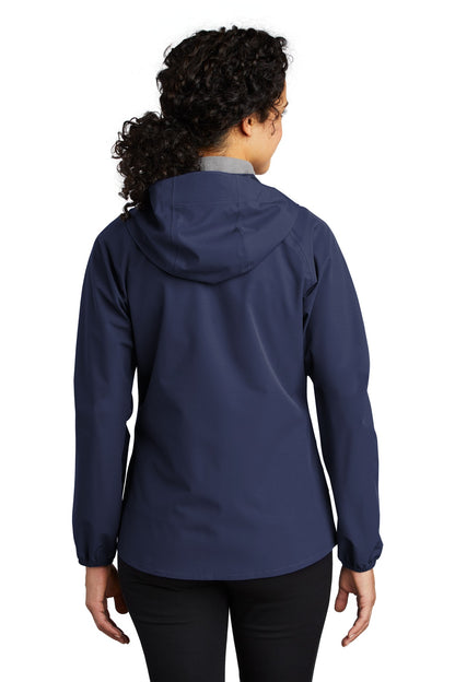 True Navy Port Authority Women's Essential Rain Jacket L407 plain