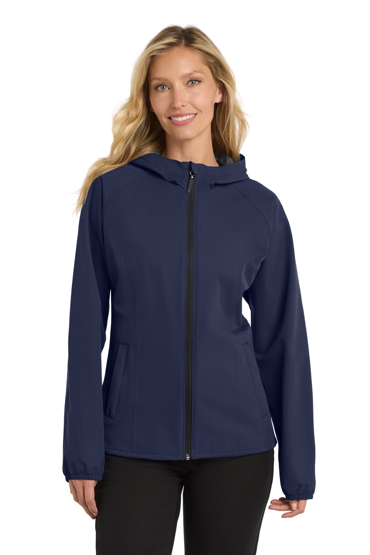 True Navy Port Authority Women's Essential Rain Jacket L407 plain