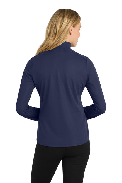 True Navy Port Authority Women's Pinpoint Mesh 1/2-Zip . L806 plain