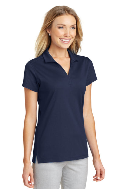 True Navy Port Authority Women's Rapid Dry Mesh Polo. L573 plain