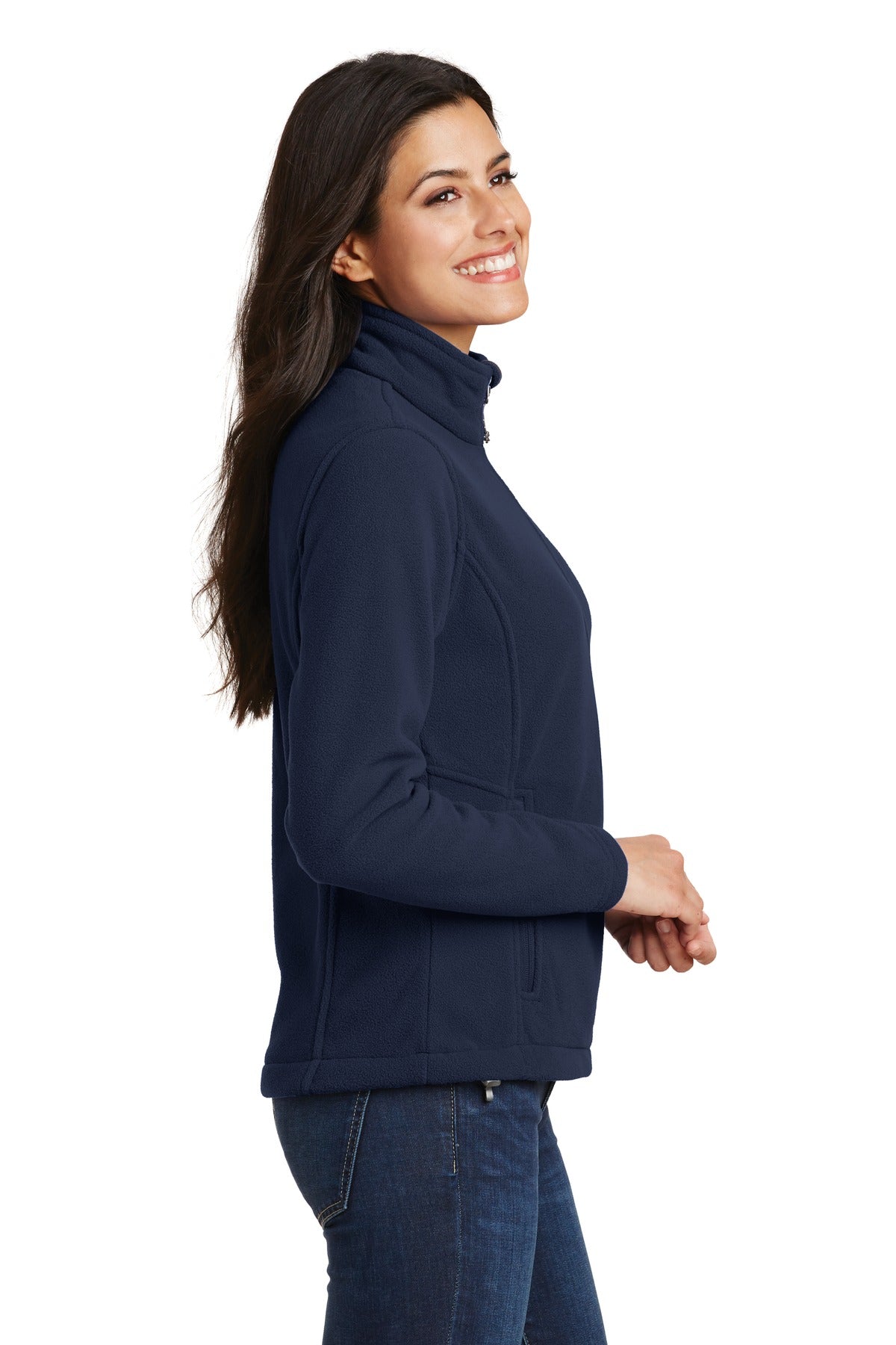 True Navy Port Authority Women's Value Fleece Jacket. L217 plain