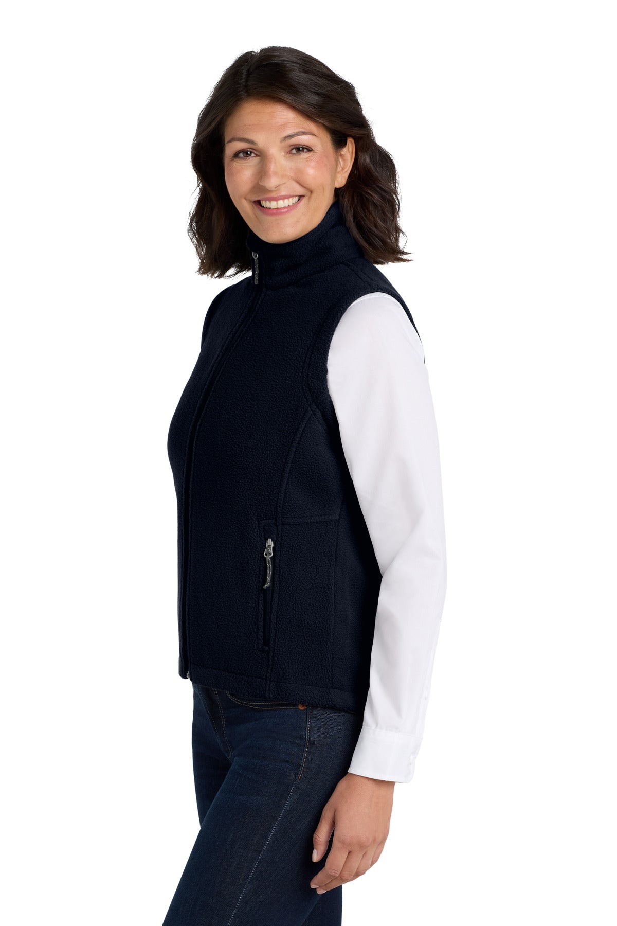 True Navy Port Authority Women's Value Fleece Vest. L219 plain