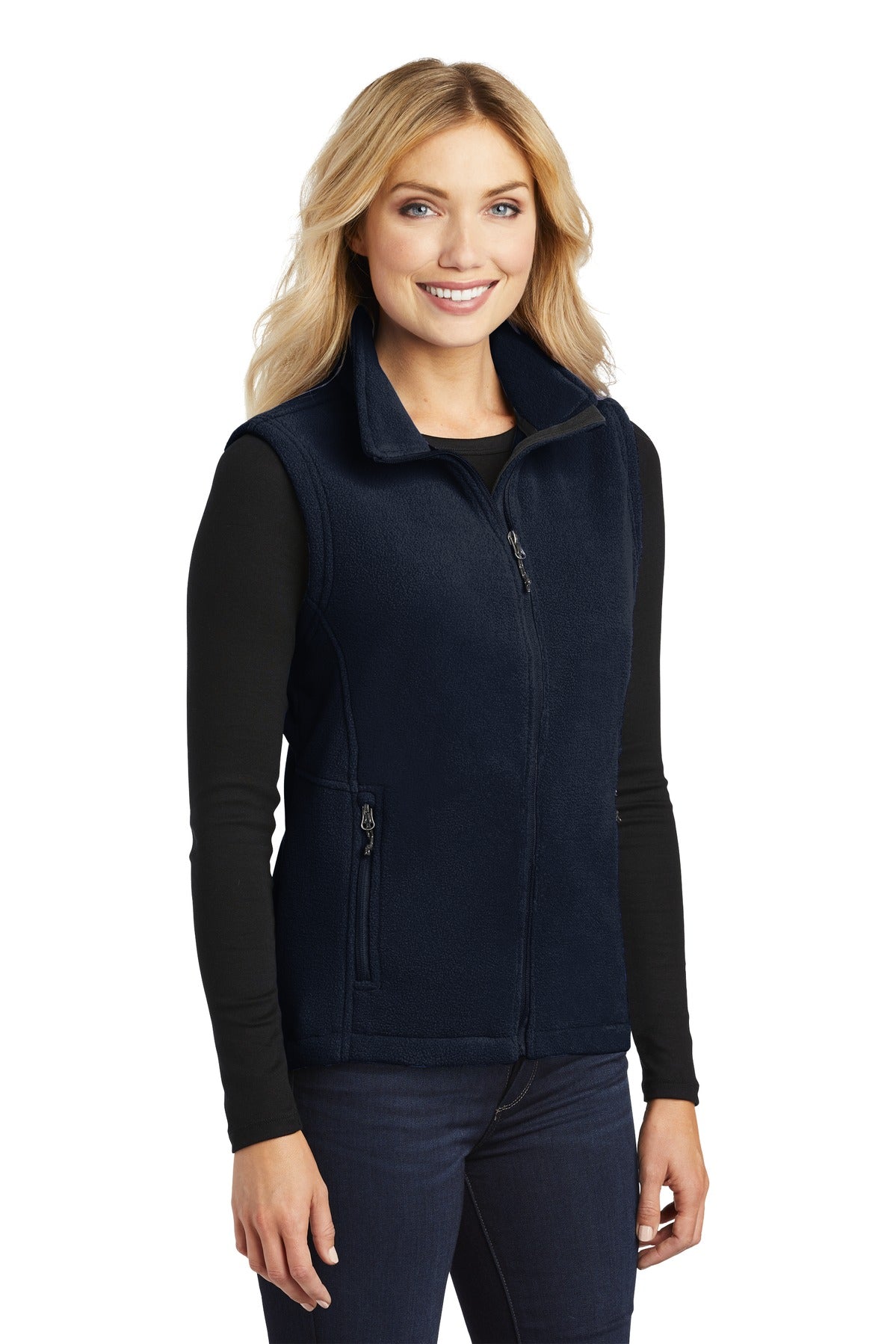 True Navy Port Authority Women's Value Fleece Vest. L219 plain