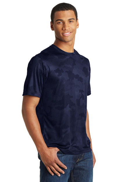 True Navy Sport-Tek CamoHex Tee. ST370 plain