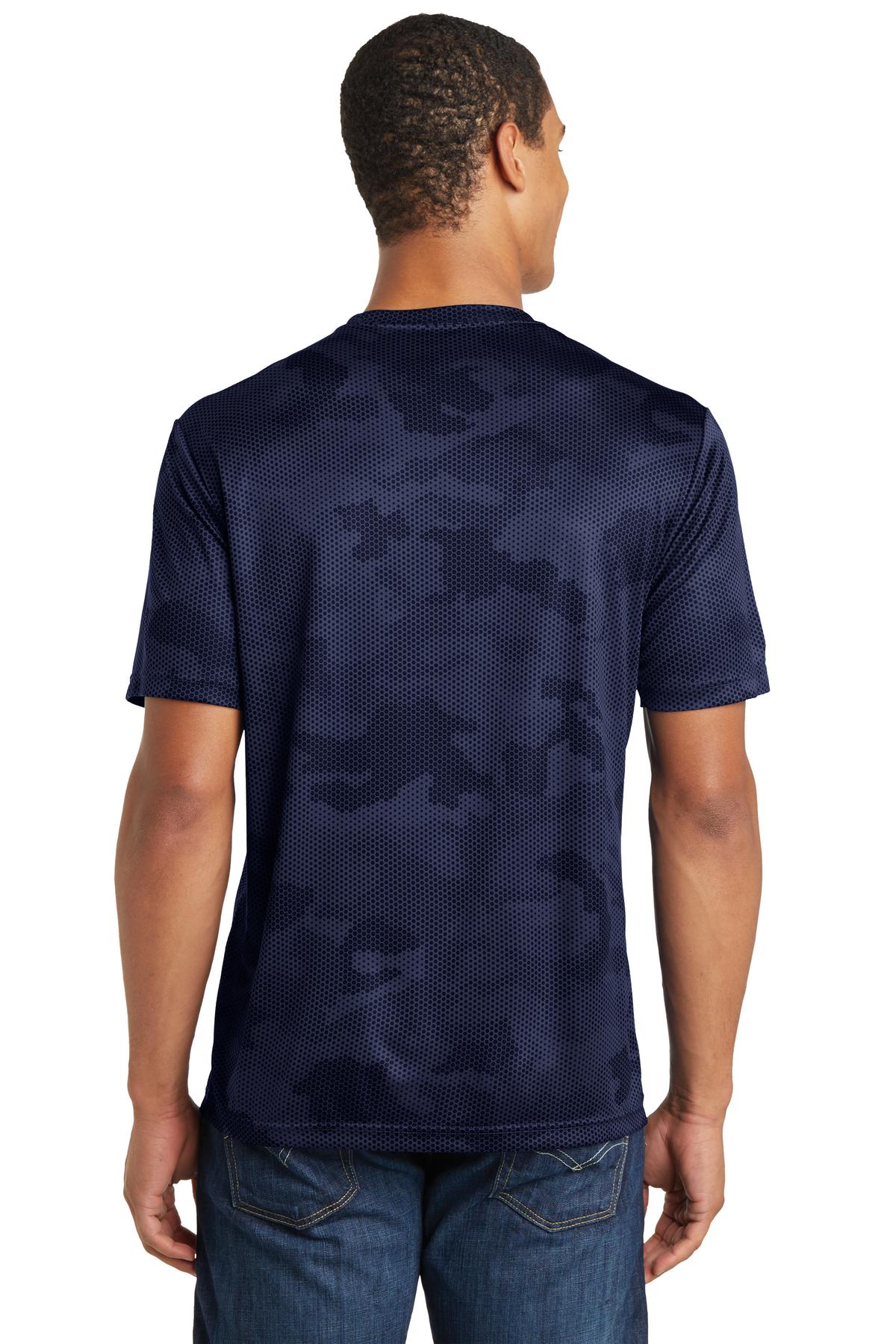 True Navy Sport-Tek CamoHex Tee. ST370 plain