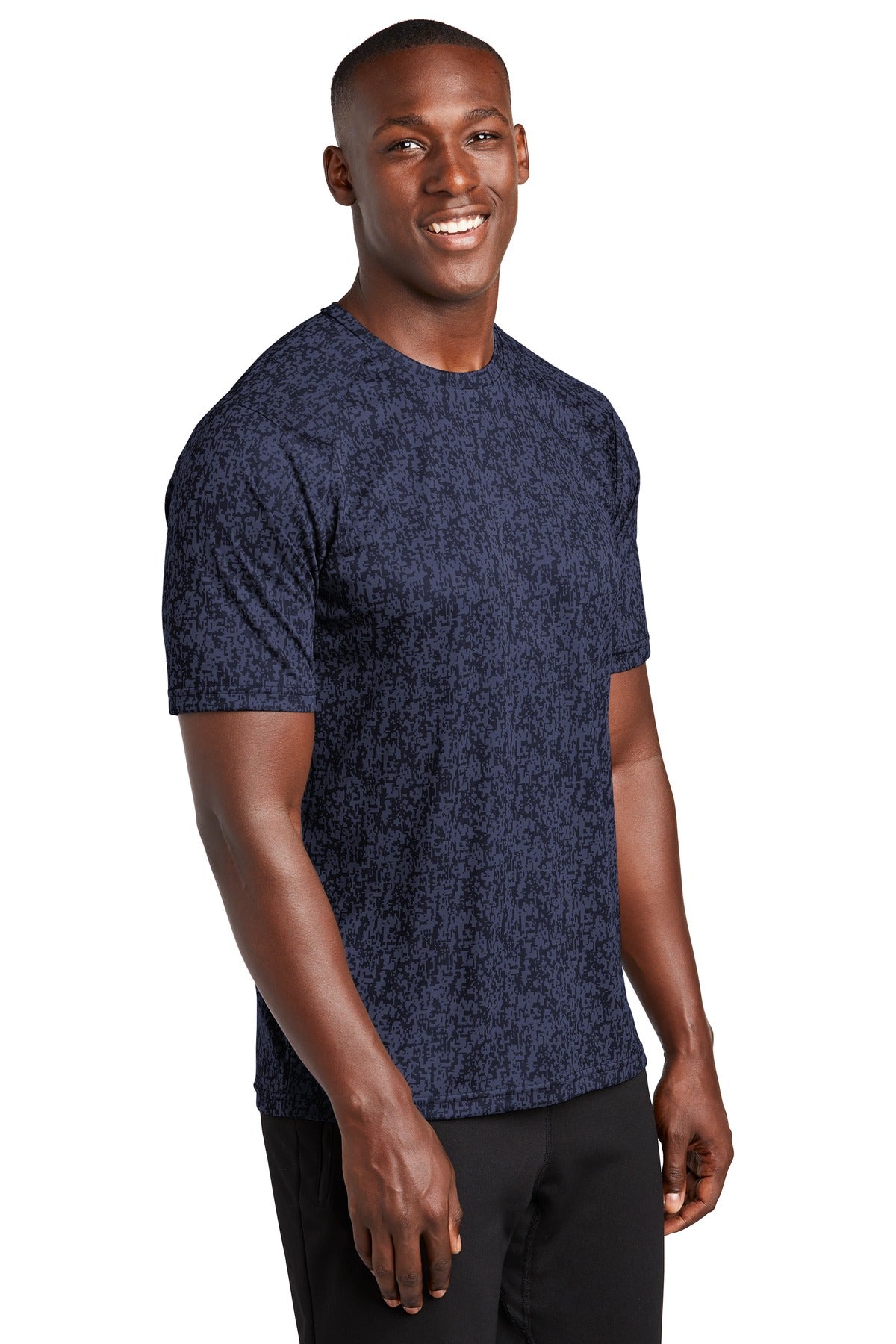 True Navy Sport-Tek Digi Camo Tee. ST460 plain