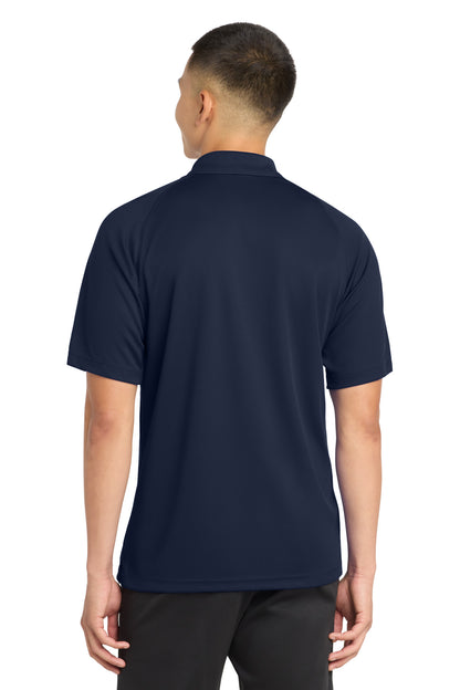 True Navy Sport-Tek Dry Zone Raglan Polo. T475 plain