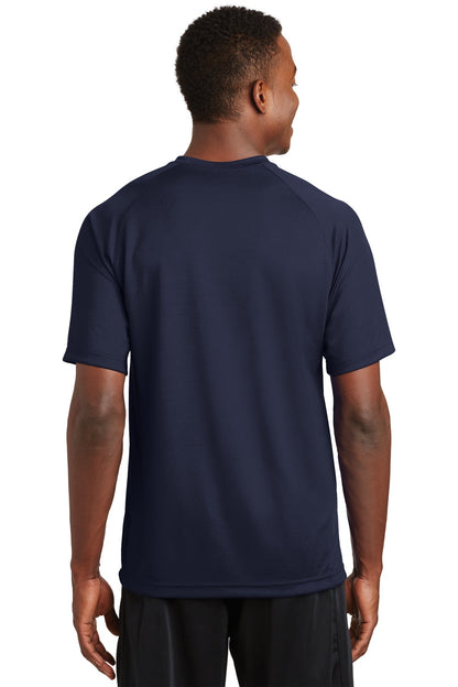 True Navy Sport-Tek Dry Zone Short Sleeve Raglan T-Shirt. T473 plain