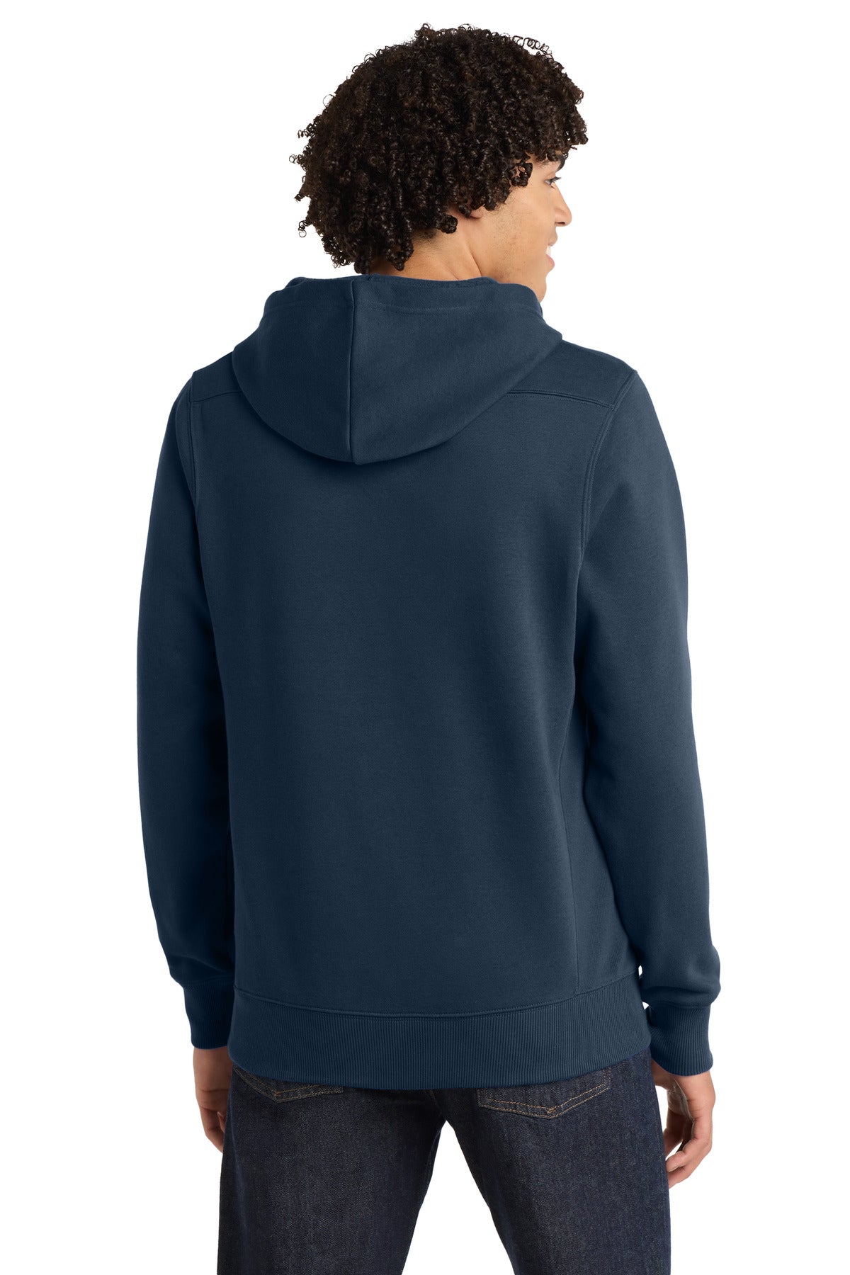 True Navy Sport-Tek Lace Up Pullover Hooded Sweatshirt. ST271 plain