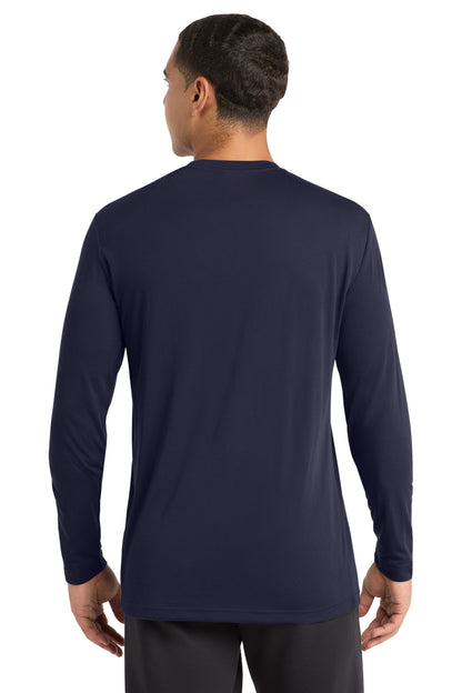 True Navy Sport-Tek Long Sleeve PosiCharge Competitor Cotton Touch Tee. ST450LS plain