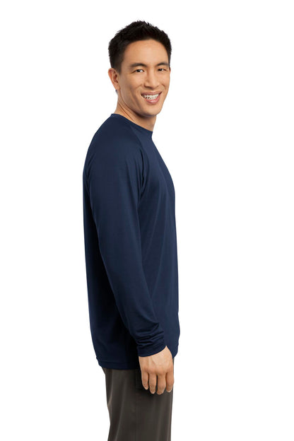 True Navy Sport-Tek Long Sleeve Ultimate Performance Crew. ST700LS plain