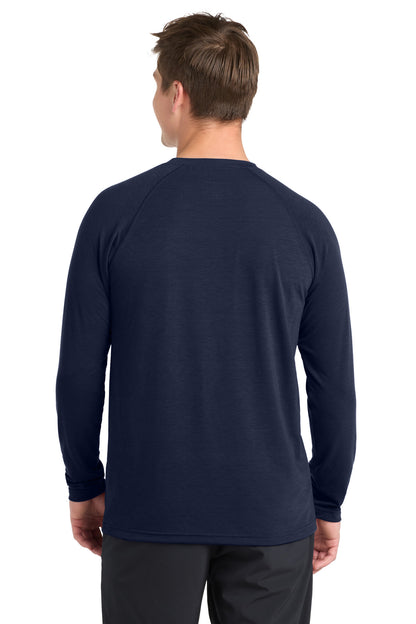 True Navy Sport-Tek Long Sleeve Ultimate Performance Crew. ST700LS plain