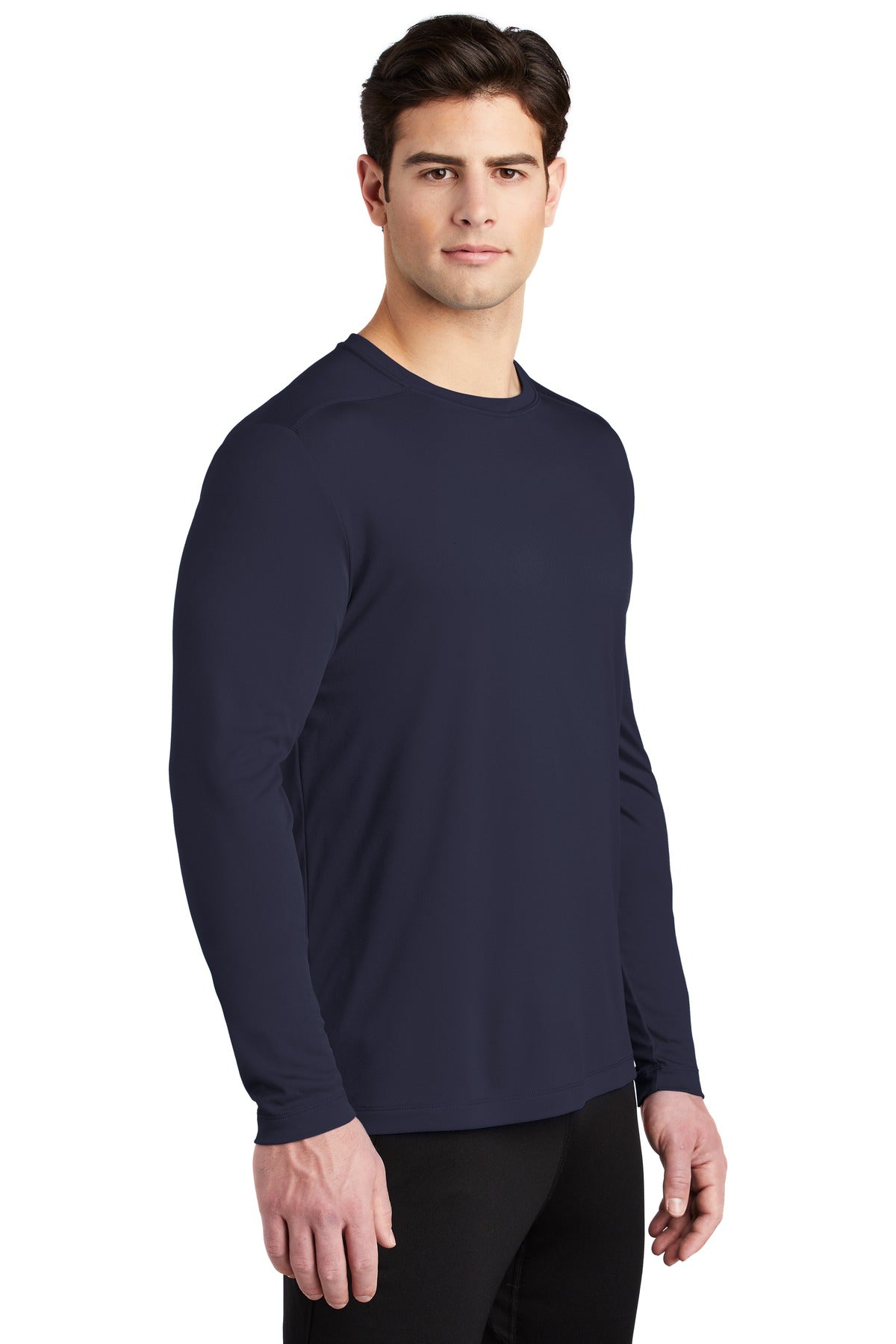 True Navy Sport-Tek Posi-UV Pro Long Sleeve Tee. ST420LS plain