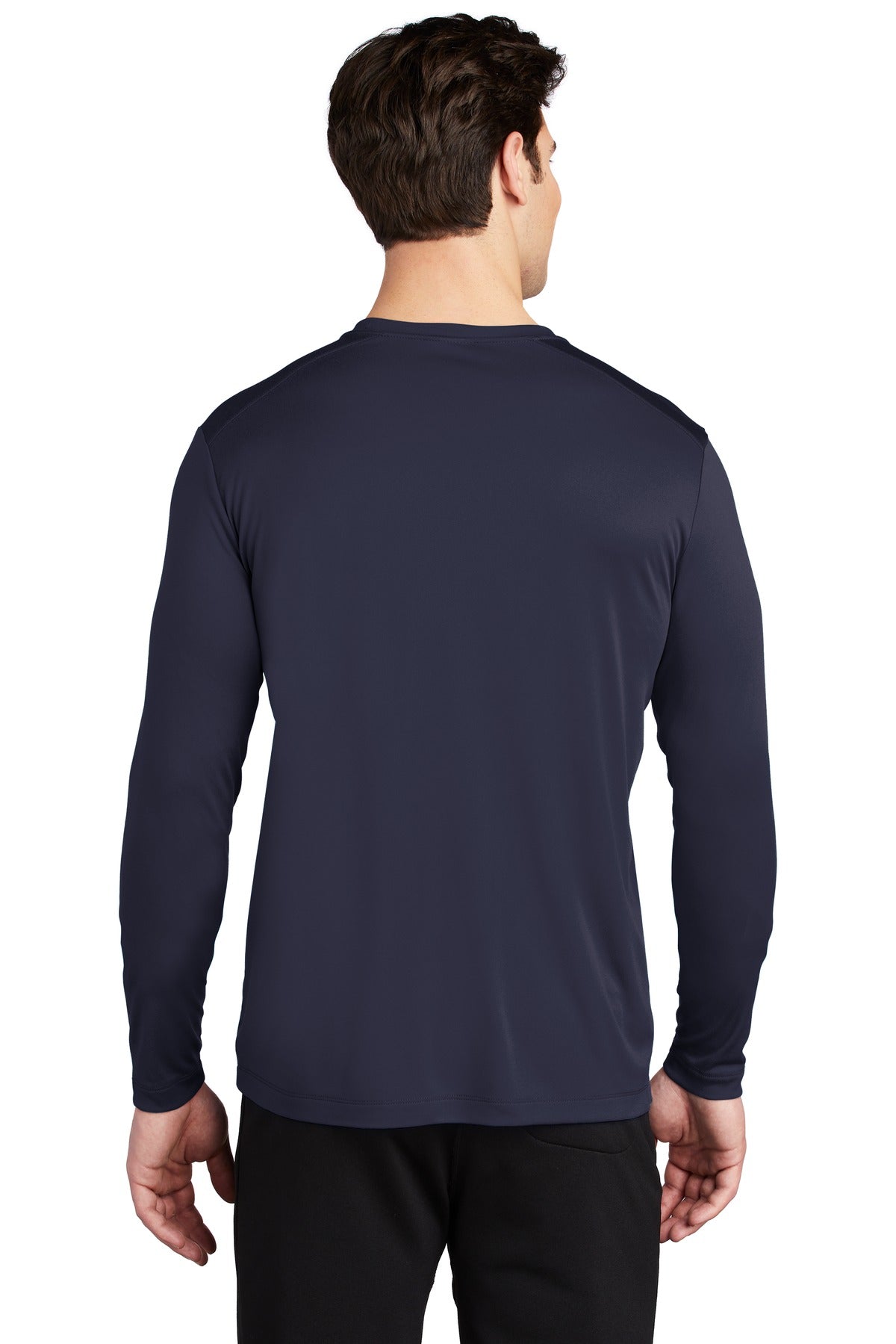 True Navy Sport-Tek Posi-UV Pro Long Sleeve Tee. ST420LS plain