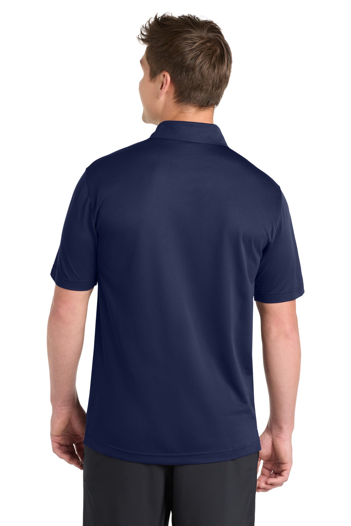 True Navy Sport-Tek PosiCharge Active Textured Polo. ST690 plain