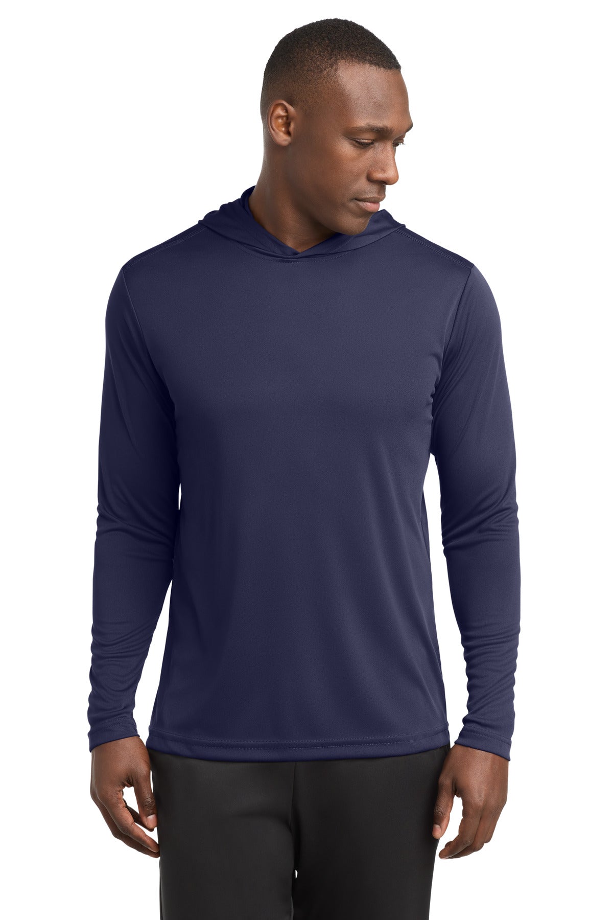 True Navy Sport-Tek PosiCharge Competitor Hooded Pullover. ST358 plain