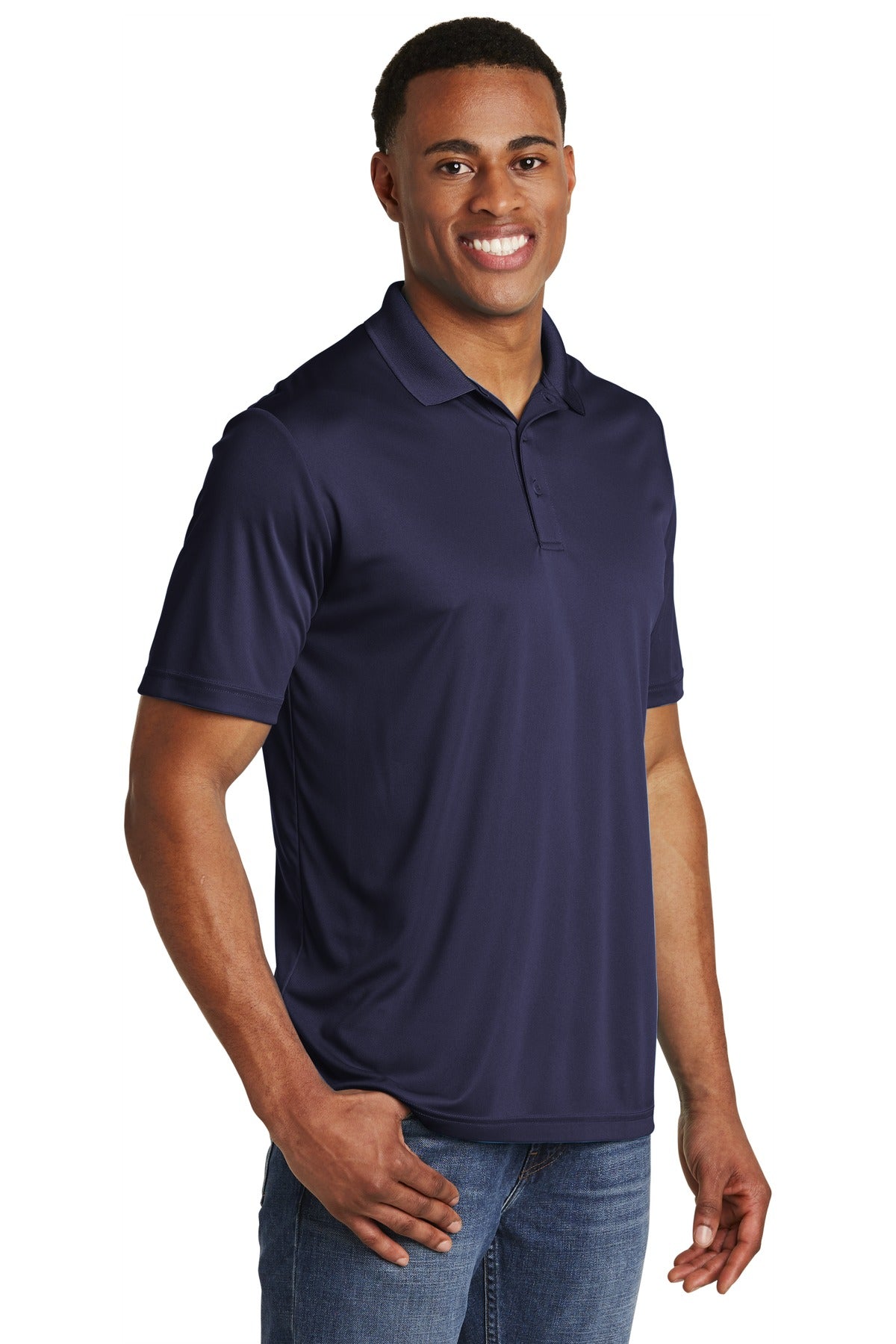 True Navy Sport-Tek PosiCharge Competitor Polo. ST550 plain