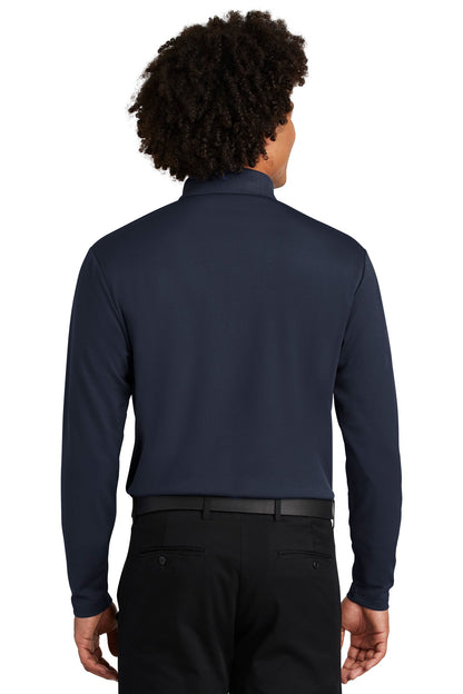 True Navy Sport-Tek PosiCharge RacerMesh Long Sleeve Polo. ST640LS plain