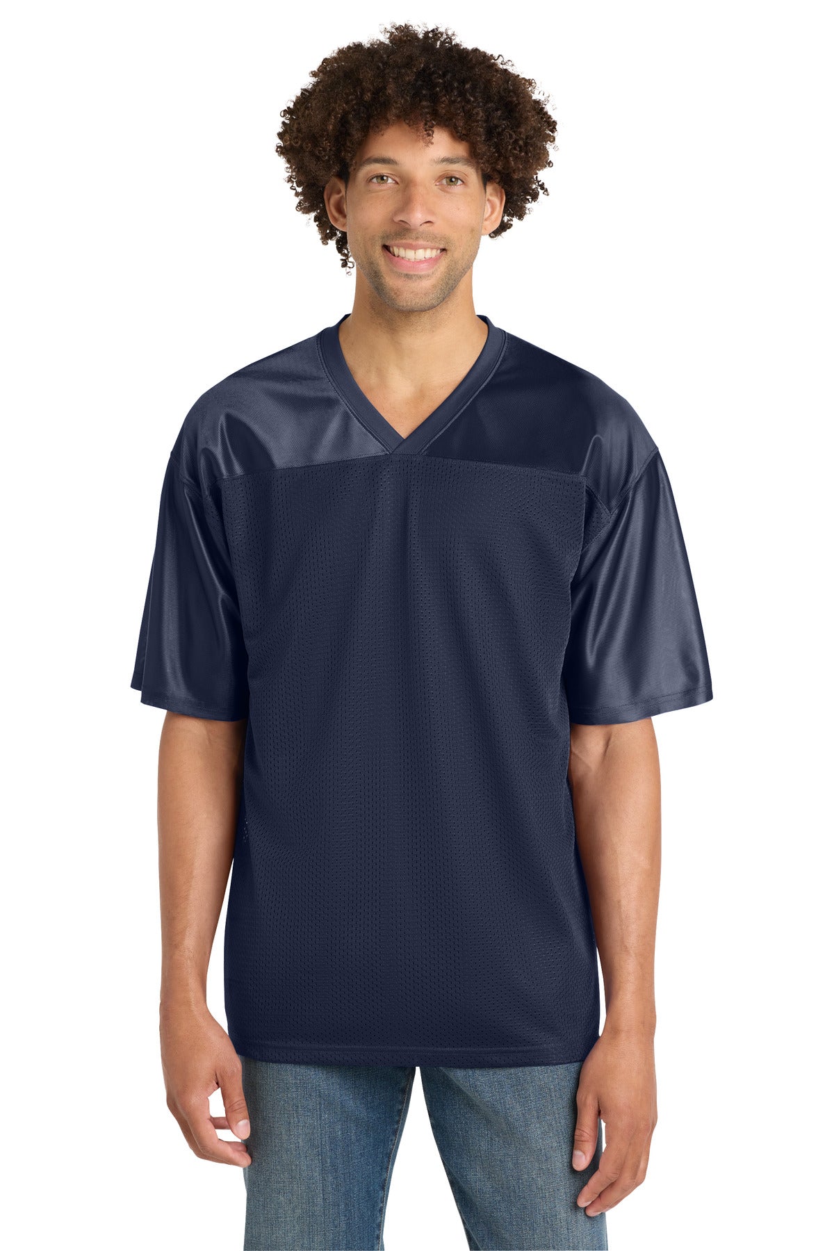 True Navy Sport-Tek PosiCharge Replica Jersey. ST307 plain