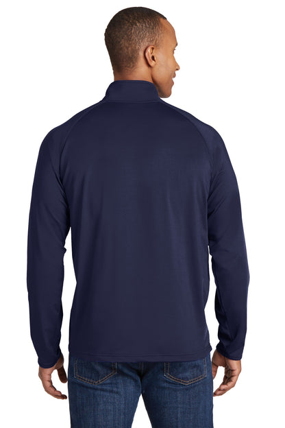 True Navy Sport-Tek Sport-Wick Stretch 1/4-Zip Pullover. ST850 plain