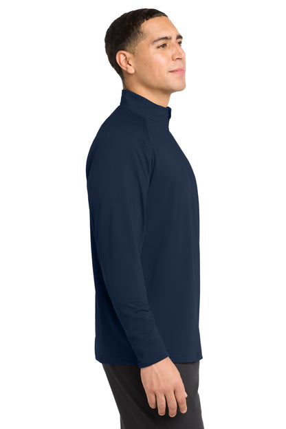 True Navy Sport-Tek Sport-Wick Stretch 1/4-Zip Pullover. ST850 plain