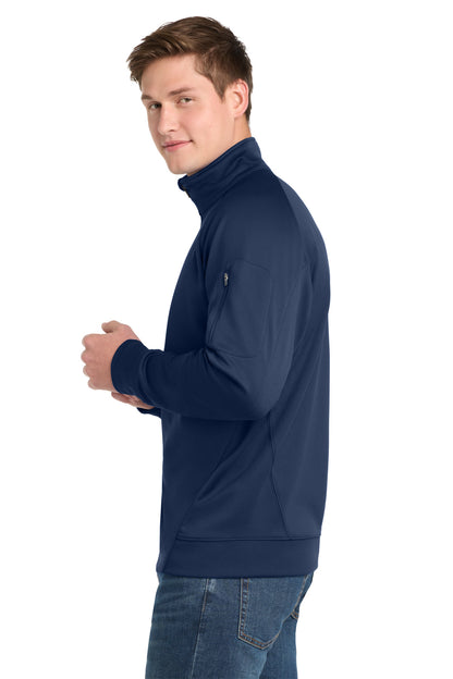 True Navy Sport-Tek Tech Fleece 1/4-Zip Pullover. F247 plain