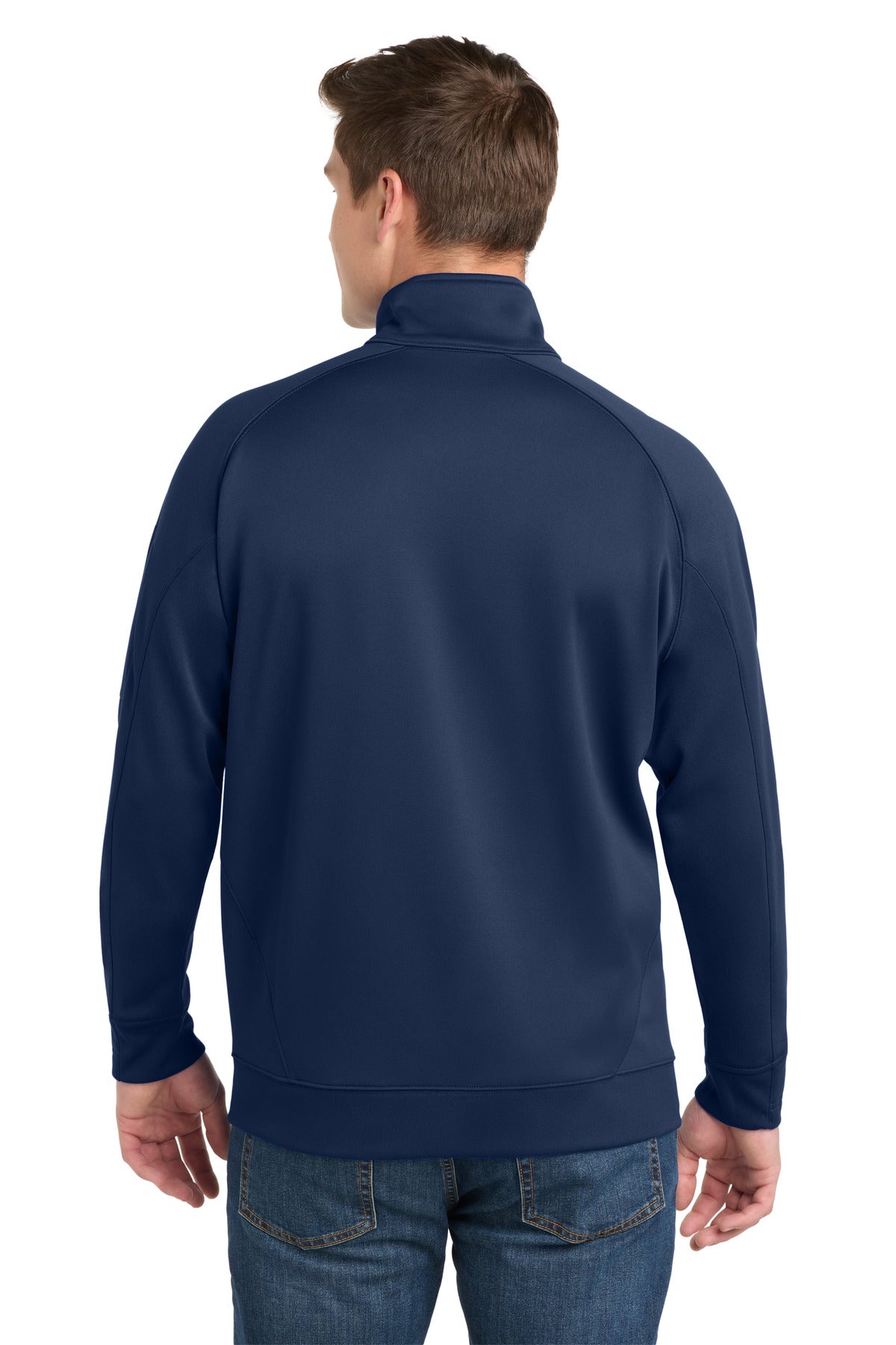 True Navy Sport-Tek Tech Fleece 1/4-Zip Pullover. F247 plain