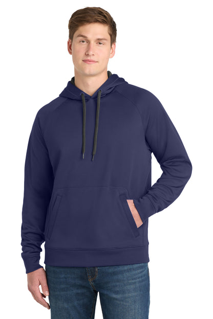 True Navy Sport-Tek Tech Fleece Hooded Sweatshirt. ST250 plain