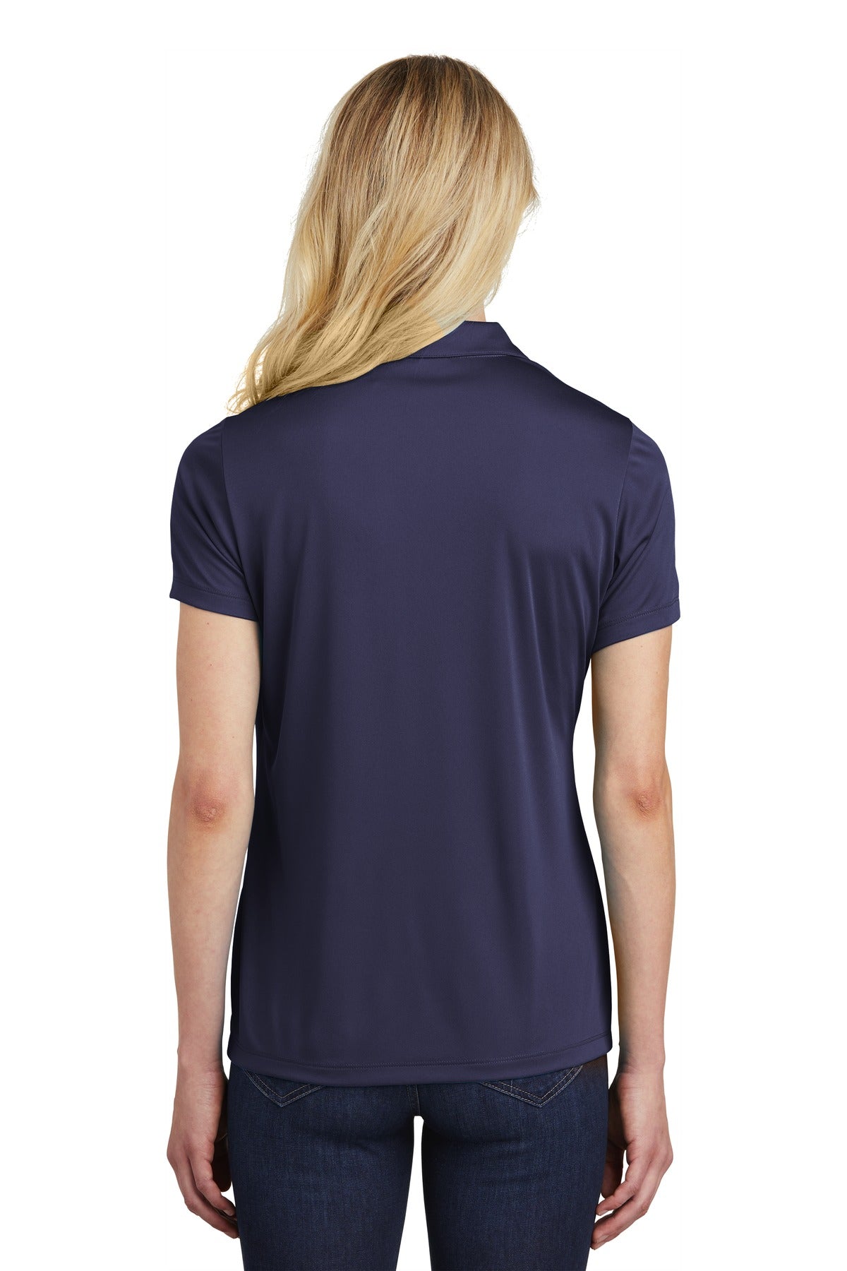 True Navy Sport-Tek Women's PosiCharge Competitor Polo. LST550 plain