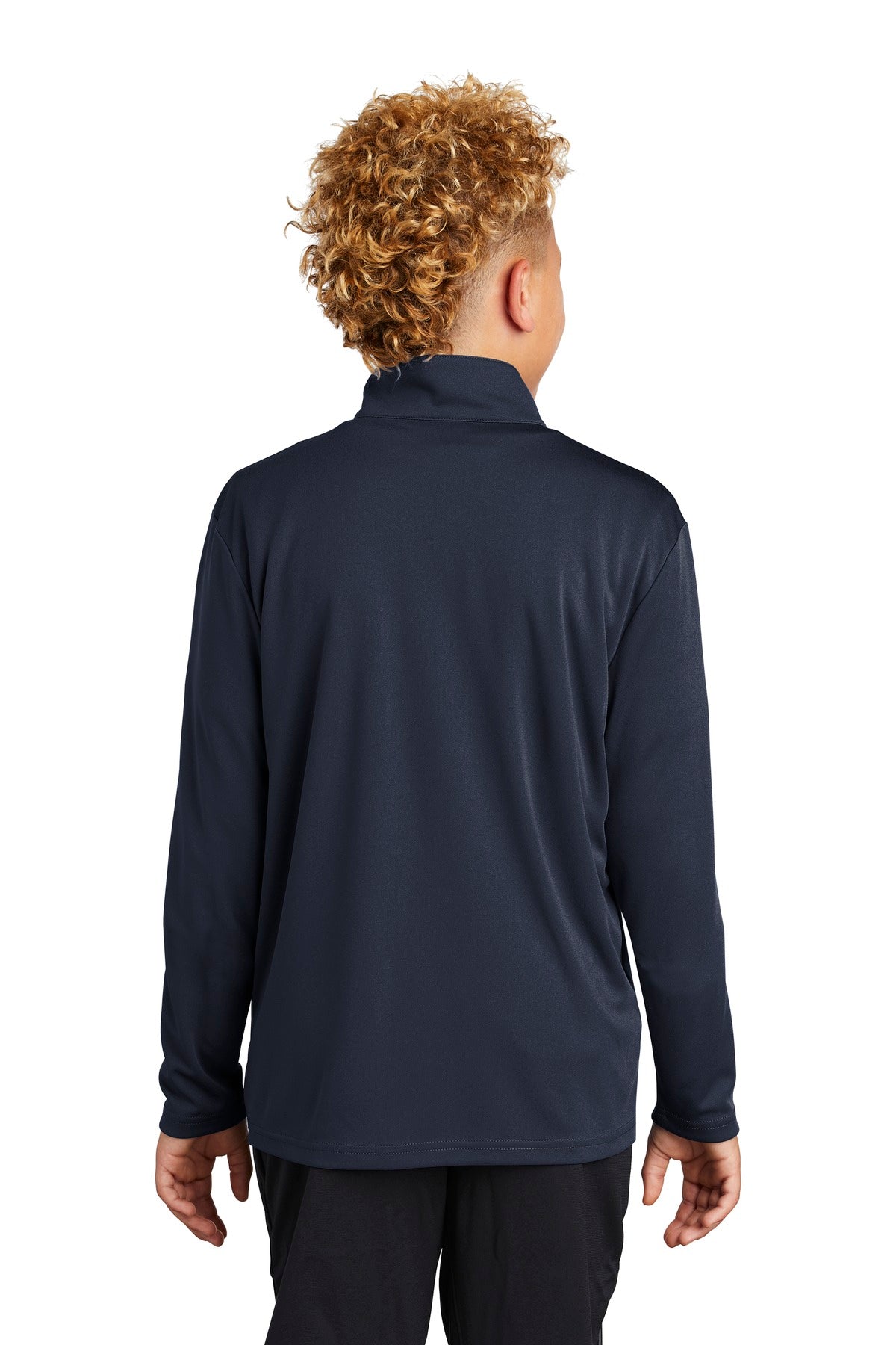 True Navy Sport-Tek Youth PosiCharge Competitor 1/4-Zip Pullover. YST357 plain
